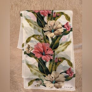 Vintage Echo Silk Hibiscus Scarf